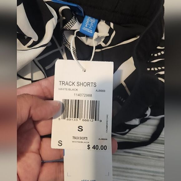 Adidas White and Black Track Shorts Size Small - Picture 11 of 12